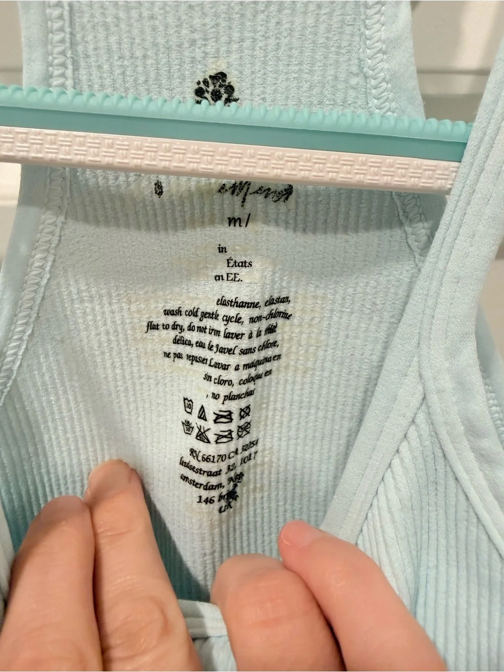 Free People | Happiness Runs Long Crop Tank NWOT | Light Blue